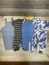 Lot Of 4 Infant Boys Size 0-3 Mo. Summer Outfits With Pants