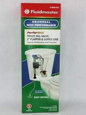 FluidMaster Toilet Repair Universal Toilet Fill Valve 2 Inch Flapper Supply Line
