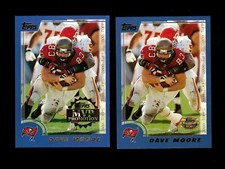 2000 TOPPS DAVE MOORE #278 MVP PROMOTION /100 & TP COLLECTION LOT TAMPA BAY BUCS