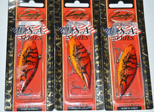 3 lures lucky craft lv-200 s sinking rattle lipless crank 2.75" to craw red