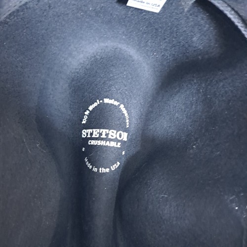 Stetson Cowboy Hat Men XL Black Band Crushable Rodeo Western Workwear USA READ - Picture 9 of 12