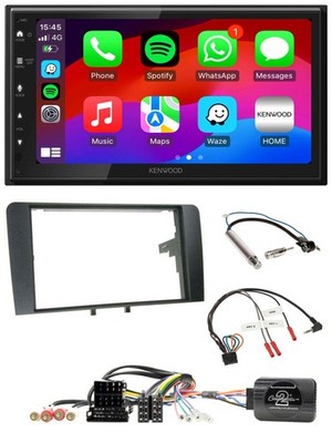 Kenwood Lenkrad USB DAB 2DIN Bluetooth Autoradio für Audi A3 Symphony ISO 8P 200
