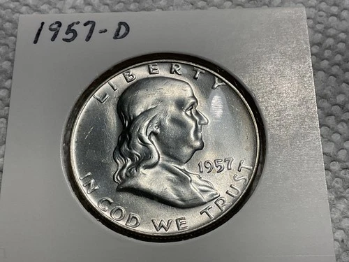1957-D Franklin Half Dollar UNC.