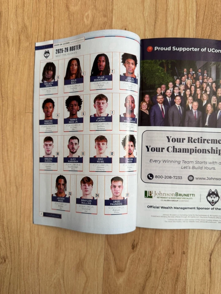 2025-26 UNIVERSITY OF CONNECTICUT UCONN HUSKIES MENS/WOMENS BASKETBALL YEARBOOK - Image 3 of 4