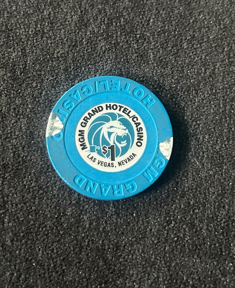 MGM Grand Hotel & Casino * 1$ Poker Chip Jeton * Las Vegas * Strip * Boulevard - Bild 1 von 1