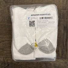 Boys' Cotton Cushioned Athletic Crew Sports Socks, 10 Pairs Amazon Essentials