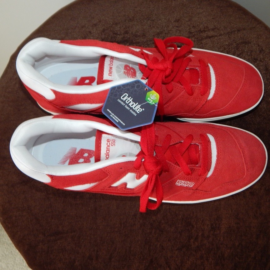 New Balance 550 Suede Pack Team Red BB550VND Sneakers Shoes  display picture 1