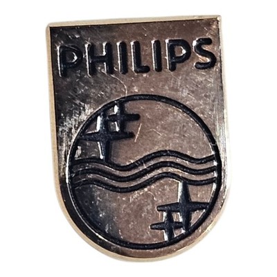 Vintage Philips Electronics Shield Logo Lapel Pin 1/10 10K Gold Filled Clutch