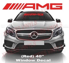 Amg Mercedes Benz Red Vinyl Decal Sticker Windshield Logo Banner Amg Mercedes Benz Red Vinyl Decal Sticker Windshield Logo Banner