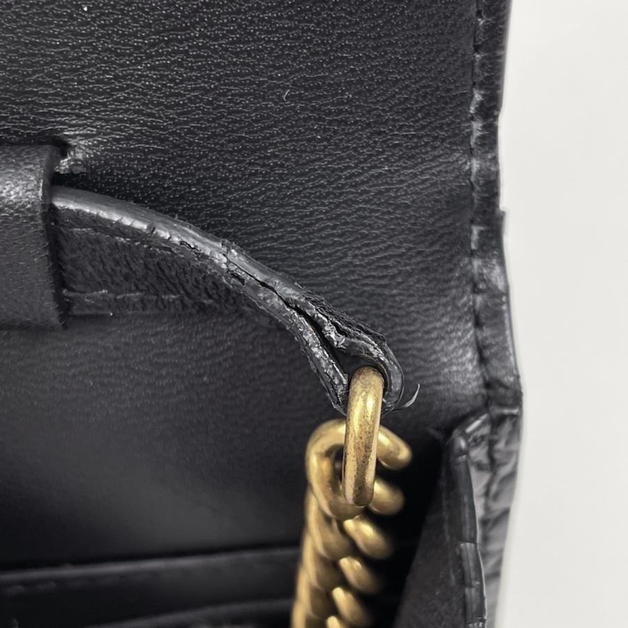 Balenciaga B. 593615 Be Dot Chain Shoulder Bag Black Leather #BS1671 thumbnail 6