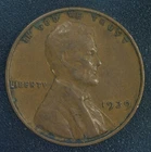 1939 1C BN Lincol  Wheat Cent