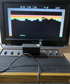 Atari CX-2600 6-Switch Console Bundle 2 Joysticks 2 Paddles OEM Power - WORKING