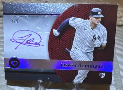 2024 Diamond Icons Jasson Dominguez Auto /5 RC Yankees White Polychromatink 