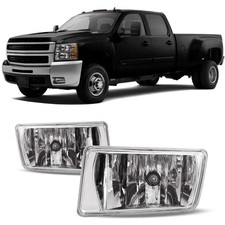 Fog Lights for Silverado Tahoe Suburban Avalanche 2007-2015 Halogen Black Clear