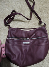 Rosetti Burgundy Pebbled Crossbody Bag