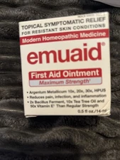 Sealed Emuaid First Aid Ointment Maximum Strength 0.5oz (14ml) Exp. 03/2026