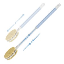 Shower Brush with Soft and Stiff Bristles15"-23" Telescopic Long Adjustable H...