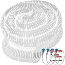 PVC Dust Collection Hose 4" x 20', Puncture Resistant Clear PVC Dust