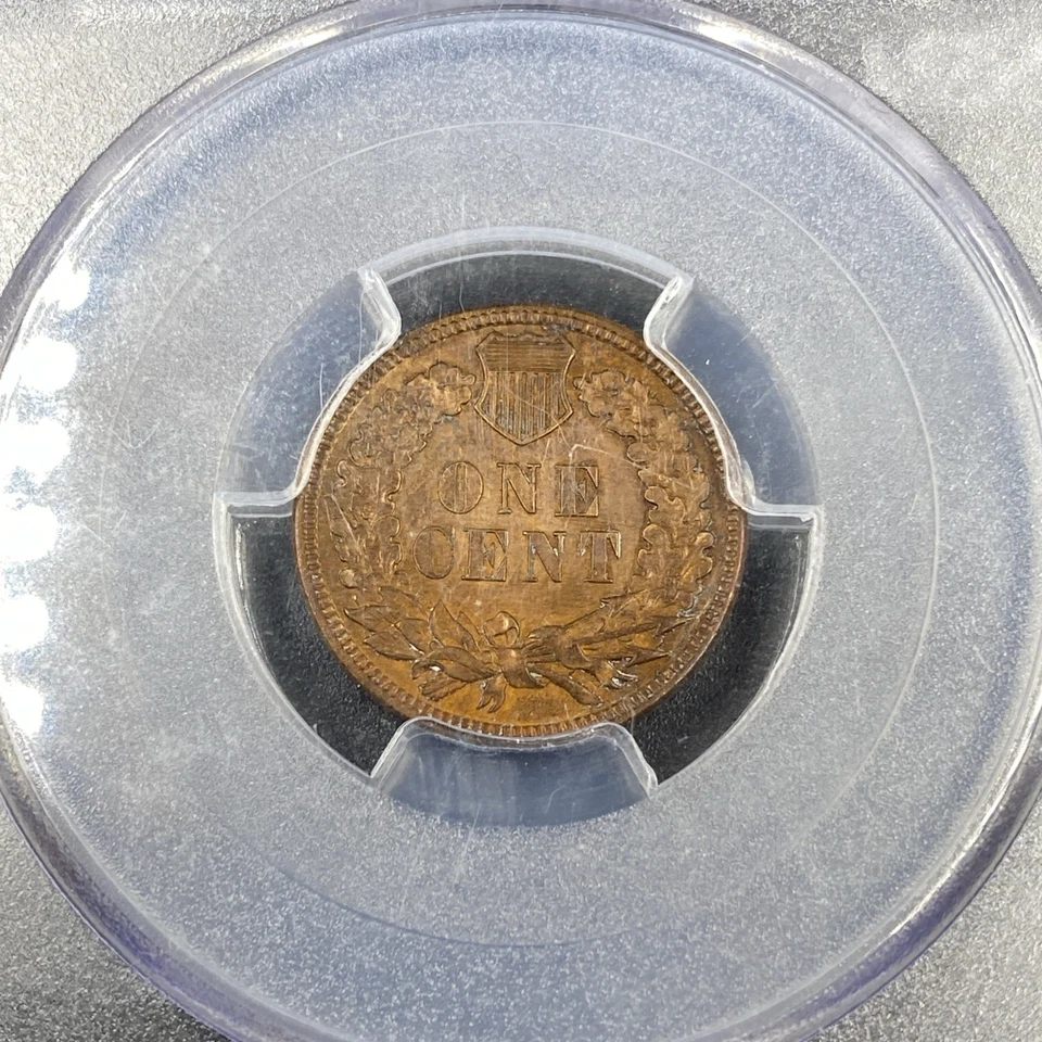 1880 Indian Head Cent PCGS Genuine UNC Details Cleaning - Image 4 of 4