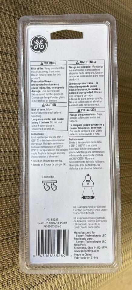 GE MR16 Light Bulbs 3 Pack 20W 85289 New - Image 2 of 4
