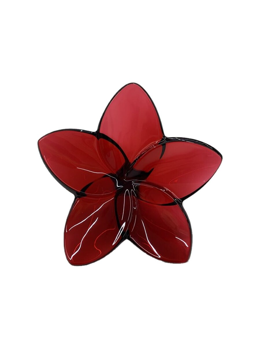 Baccarat 赤色クリスタル花型置物 Baccarat Figure Bloom Crystal Flower Red Baccarat With Box USED | eBay