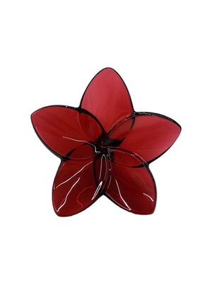Baccarat 赤色クリスタル花型置物 Baccarat Figure Bloom Crystal Flower Red Baccarat With Box USED | eBay