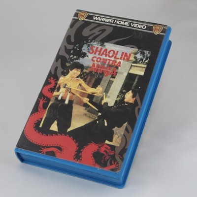 VHS Shaolin vs. Ninja (1979) Warner Bros Tape PAL Spanish