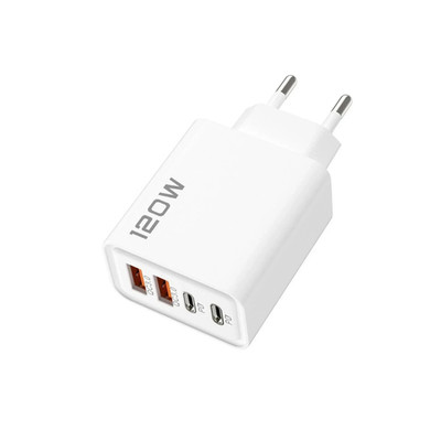 120W USB-C Fast Charger with 4 Ports included, compatible with iPhone, Samsung,