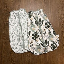 Yoofoss Baby Sleep Sack 6-12 Months Tropical Floral Cotton Wearable Blanket Set