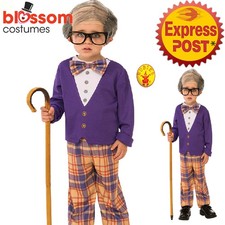 CK1245 Boys Child Grandpa Little Old Man Geezer Kids Costume 100 Days Book Week