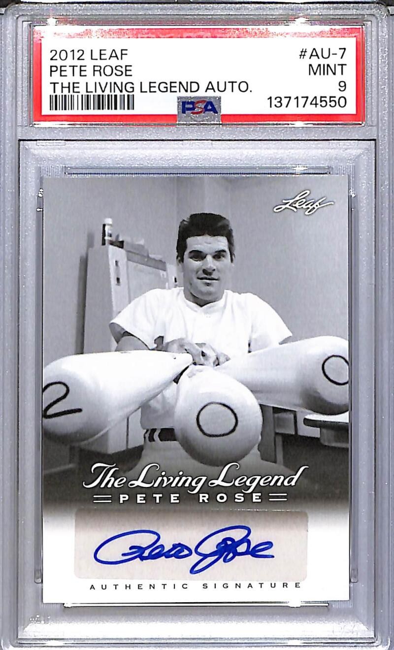 2012 Leaf The Living Legend #AU-7 Pete Rose PSA 9 MINT Auto 