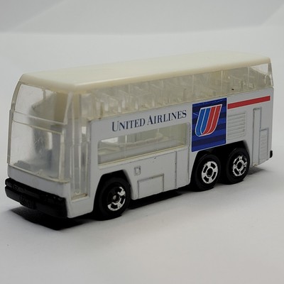 United Airlines Double Decker Passenger Shuttle Bus White Diecast Lot # 6931