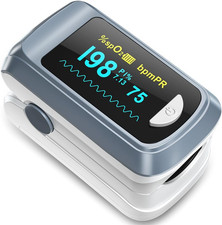 Fingertip Pulse Oximeter Blood Oxygen Saturation Monitor Pulse Ox, Heart Rate an