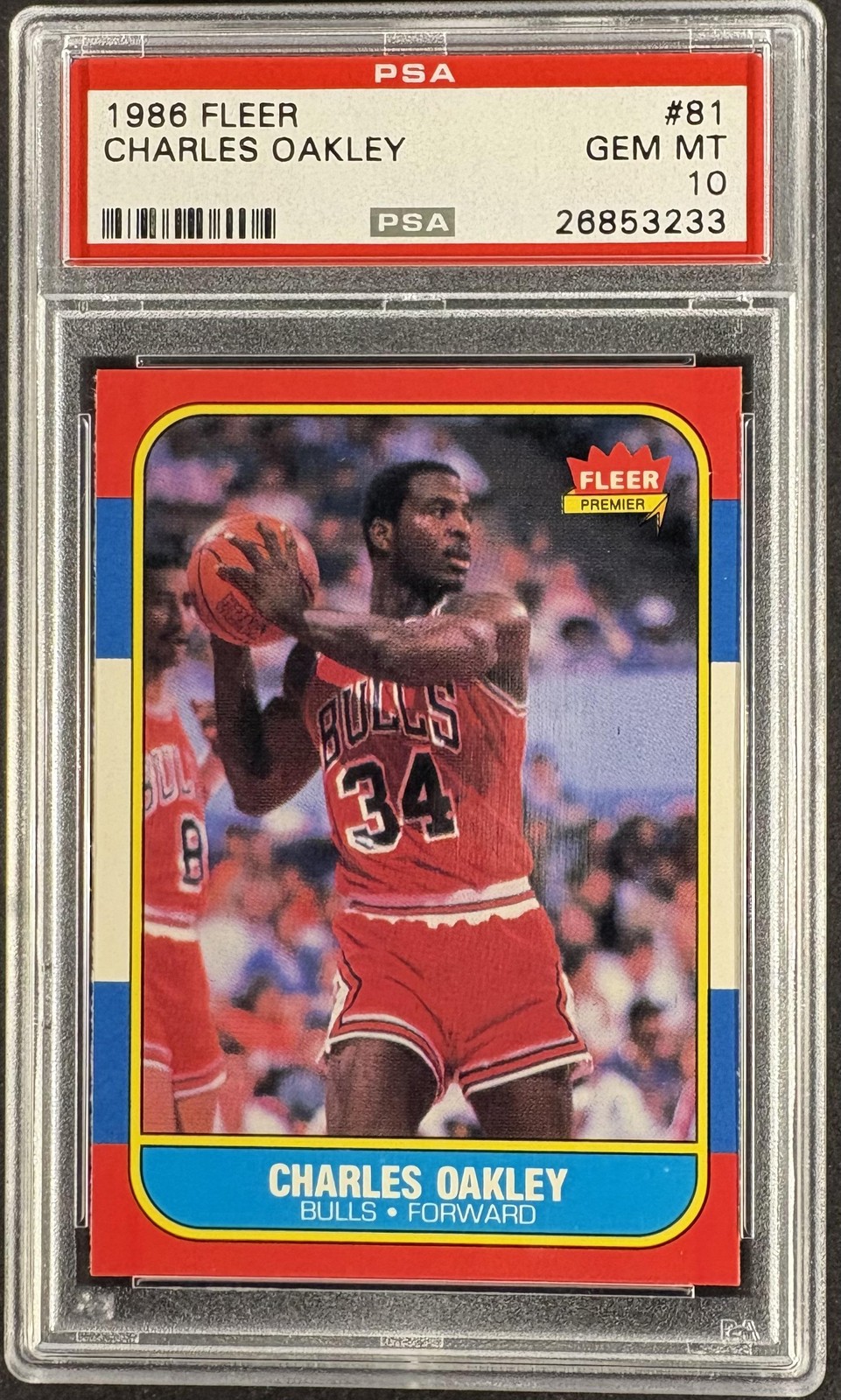 1986-87 Fleer #81 Charles Oakley PSA 10 GEM MINT