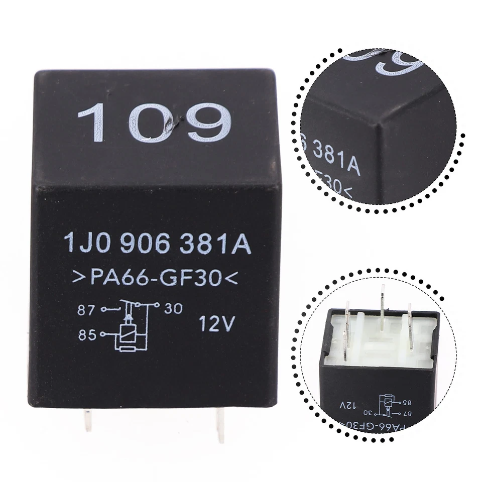 ECU Fuel Pump Relay ECU Fuel Pump Relay 1008300003 4 Pin Black &Silver - Image 4 of 4