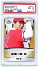 2018 Leaf Draft GOLD PARALLEL Shohei Ohtani RC #D 061/100 PSA 10 GEM MINT