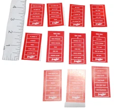 11 S Scale Burma Shave Sign Sets, Printed Sign Stickers, S Gauge