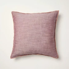 26"x26" Euro Square Throw Pillow Burgundy - Hearth & Hand with Magnolia