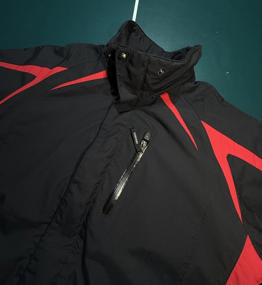 Chaqueta de esquí Descente D310 para hombre XL negra roja aislada invierno impermeable rara usada en excelente estado Foto 3 de 4