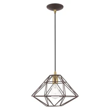 Livex Lighting - Geometric Shade - One Light Mini Pendant in Contemporary Style