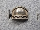 GRANDMA GRABE'S BEAUTIFUL VINTAGE 925 STERLING SILVER 1.5G OPEN BACK RING SIZE 2