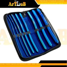 TITANIUM ANTI-MAGNETIC HEGAR DILATOR SET OF 8PCS ULTRASMOOTH STAINLESS PREMIUM