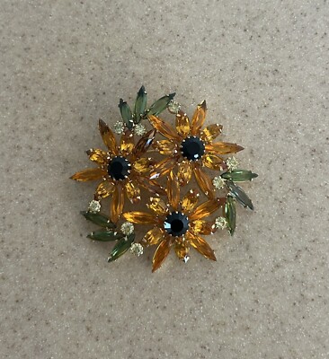 Roberta Chiarella Signed Vintage Flower Brooch