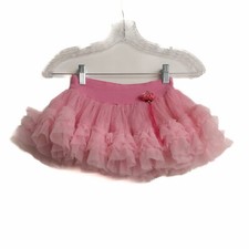 Jona Michelle Pink Girls Tutu Skirt Polyester Fluffy Tulle Pull On Solid Size XS