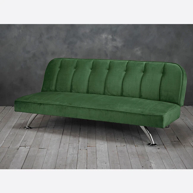 Green retro store sofa