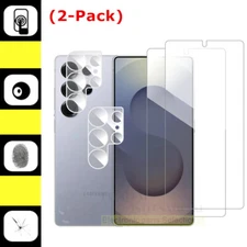2P Samsung Galaxy S25/25+ Ultra Fullcover Tempered Glass Screen/Camera Protector