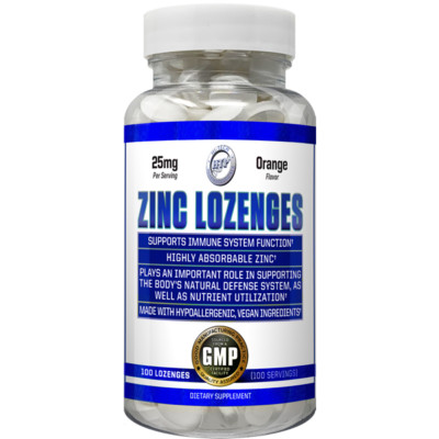 Chewable Hi Tech Zinc Lozenges 25mg - 50mg 100 Tablets Orange Flavor IMMUNITY 