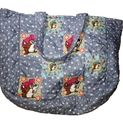 Bucees Cham Patchwork Tote Bag 17x17x8 Quilted Large Soft Cottagecore Art Print