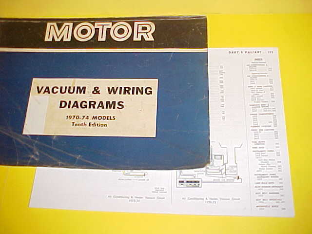 1970 1971 1972 1973 1974 PLYMOUTH DUSTER 340 DODGE DART VACUUM+WIRING