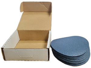NORTON 66261123573 6" SANDING DISCS, 80E GRIT (LOT OF 44) BLUE MAGNUM